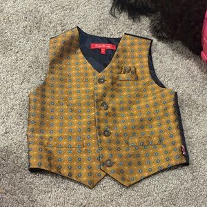 English Laundry Boys Mustard Gold Patterned Vest